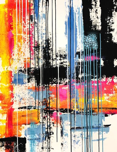 Abstraction urbaine géométrique di Dam Domido, Pittura in vendita su Singulart