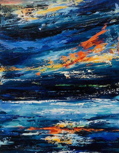 Blue light par Dam Domido, Peinture en vente sur Singulart