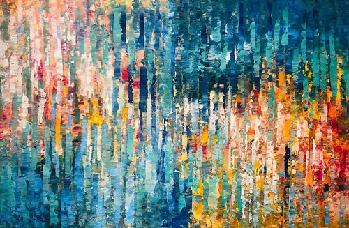 Reflets d'or van Dam Domido, Schilderij te koop op Singulart