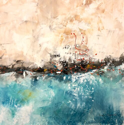 Peaceful seascape by Dam Domido, Painting for Sale on Singulart