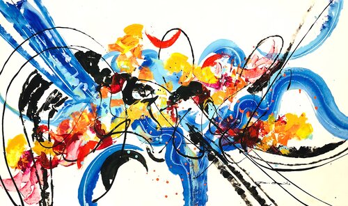 Blue feeling van Dam Domido, Schilderij te koop op Singulart
