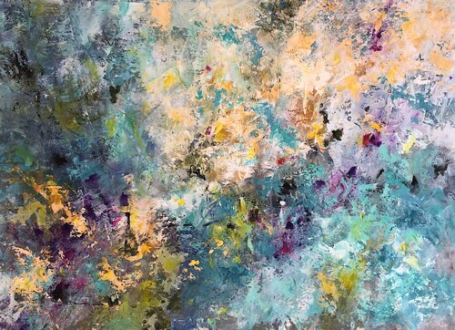 Sun trough the wisteria van Dam Domido, Schilderij te koop op Singulart