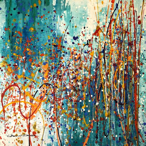 Joy in abstraction van Dam Domido, Schilderij te koop op Singulart