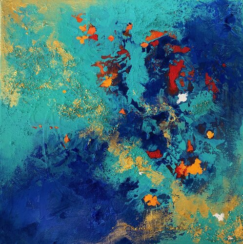 Turquoise vibes by Dam Domido, 회화 for Sale on Singulart