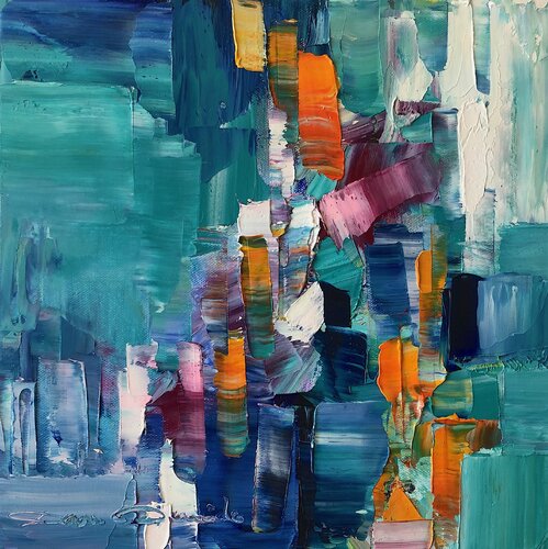 Turquoise vibes by Dam Domido, Painting for Sale on Singulart