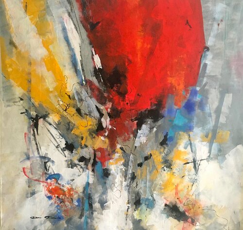 Red sun van Dam Domido, Schilderij te koop op Singulart