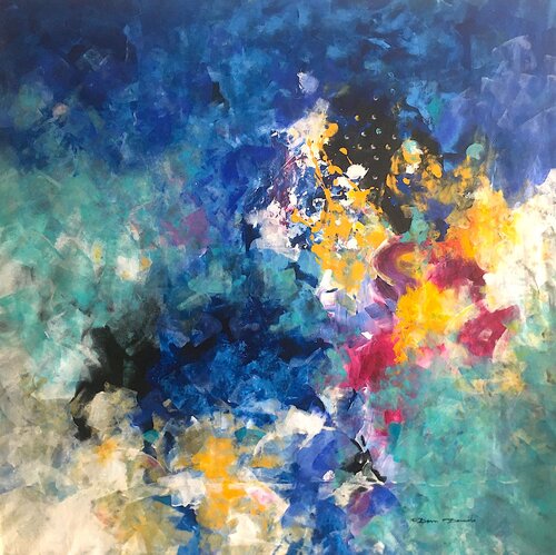 A light in darkness van Dam Domido, Schilderij te koop op Singulart