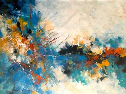 The wave of freedom van Dam Domido, Schilderij te koop op Singulart
