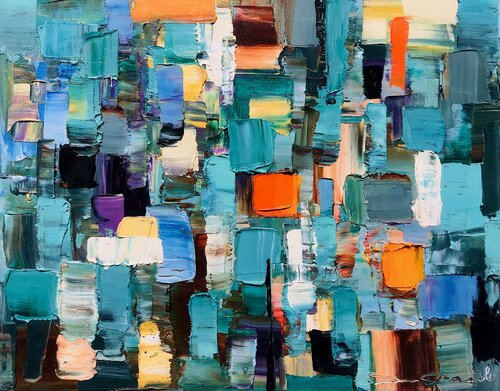 Turquoise style de Dam Domido, Pintura a la venta en Singulart
