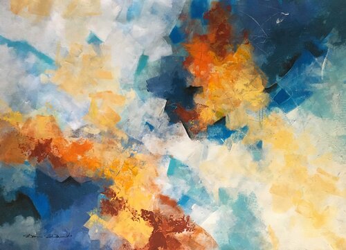 Over the moon van Dam Domido, Schilderij te koop op Singulart