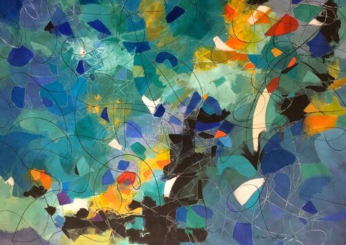 Love is in the air van Dam Domido, Schilderij te koop op Singulart