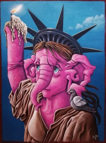 Liberté chérie garde espoir ! di Veronique Peytour, Pittura in vendita su Singulart