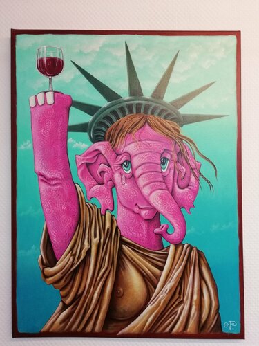 Liberté chérie ne baisse pas les bras ! di Veronique Peytour, Pittura in vendita su Singulart