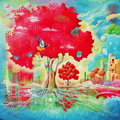 L'amour est cerise di Veronique Peytour, Pittura in vendita su Singulart