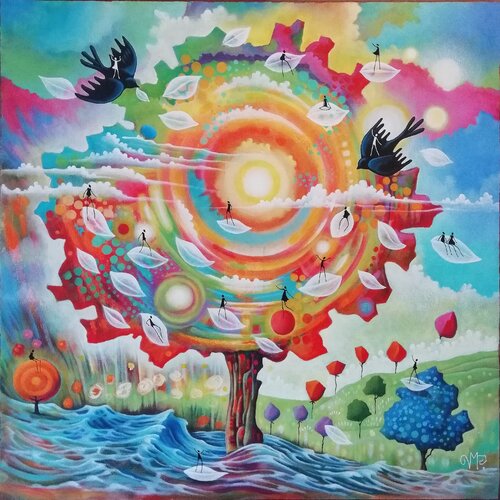 L'arbre et la lumière di Veronique Peytour, Pittura in vendita su Singulart