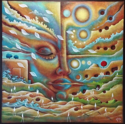 Dans la lumière fragile des heures d'après minuit par Veronique Peytour, Peinture en vente sur Singulart