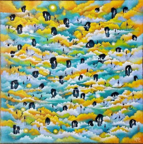 Habiter les nuages von Veronique Peytour, Malerei kaufen auf Singulart