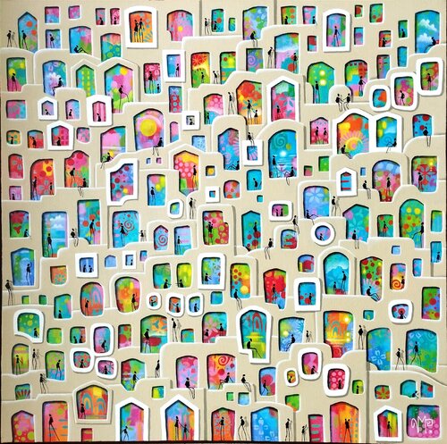 Quand on est mieux ici qu'ailleurs di Veronique Peytour, Pittura in vendita su Singulart