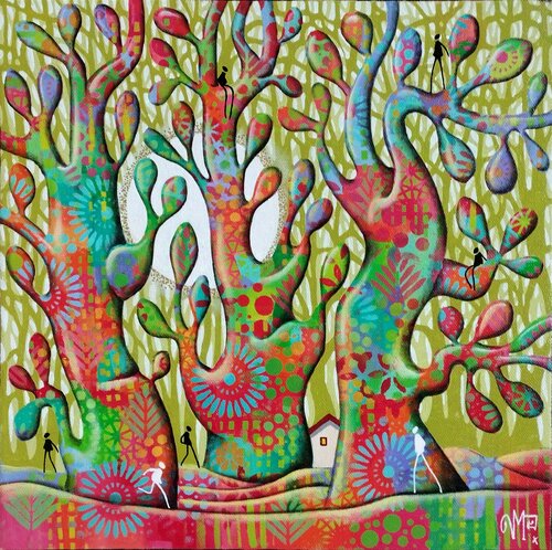 Lumières de la forêt di Veronique Peytour, Pittura in vendita su Singulart