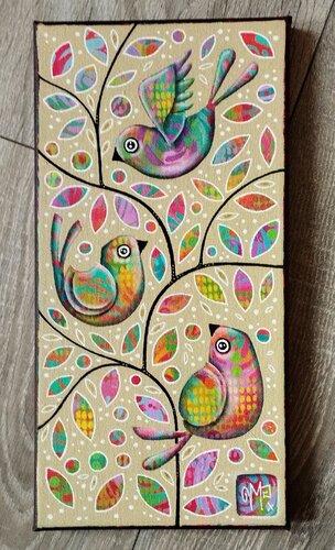 Trois oiseaux von Veronique Peytour, Malerei kaufen auf Singulart