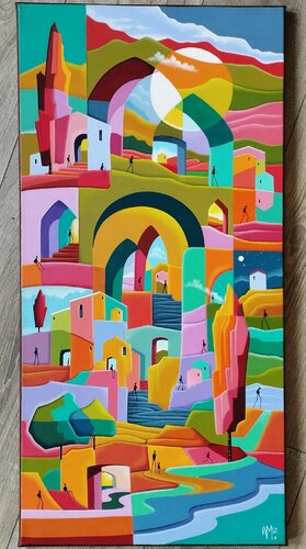 Chemin des horizons par Veronique Peytour, Peinture en vente sur Singulart