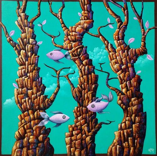 Quand les poissons voleront von Veronique Peytour, Malerei kaufen auf Singulart