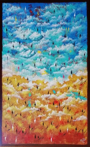 nos vies précieuses en lumière von Veronique Peytour, Malerei kaufen auf Singulart