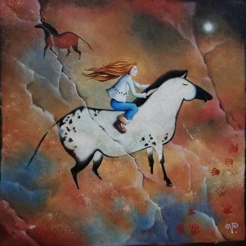 Chevaucher le temps von Veronique Peytour, Malerei kaufen auf Singulart