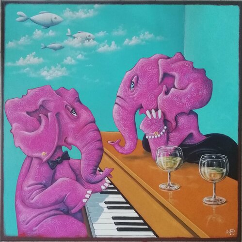 Pierrot et Colombine, le bal di Veronique Peytour, Pittura in vendita su Singulart