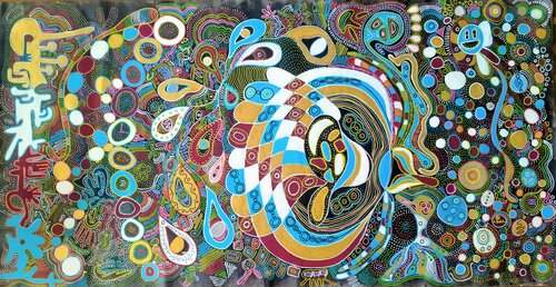 Happy 6 van Alfredo Bertolini, Schilderij te koop op Singulart