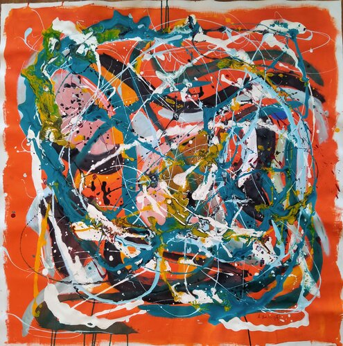 Orange by Alfredo Bertolini, 회화 for Sale on Singulart
