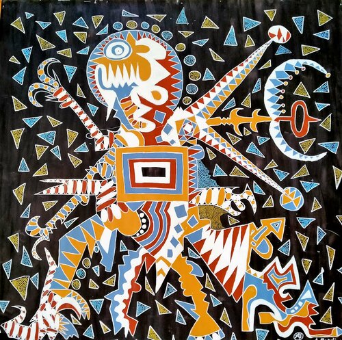 The guardian 3 van Alfredo Bertolini, Schilderij te koop op Singulart
