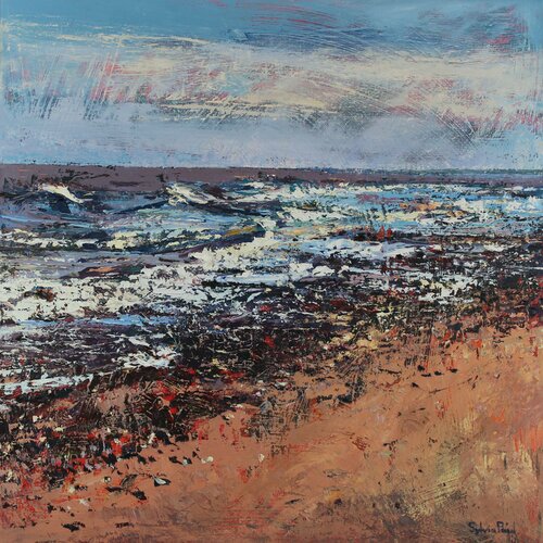 Shingle Shoreline di Sylvia Paul, Pittura in vendita su Singulart