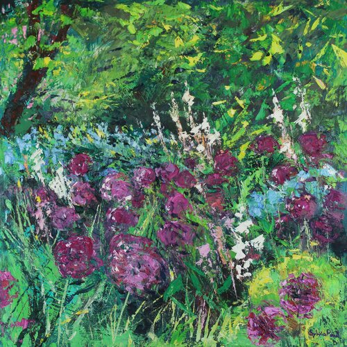 An Abundance of Allium von Sylvia Paul, Malerei kaufen auf Singulart