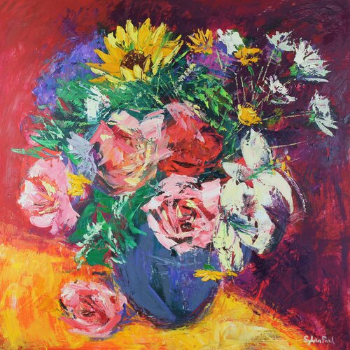 Late September Flowers by Sylvia Paul, 회화 for Sale on Singulart