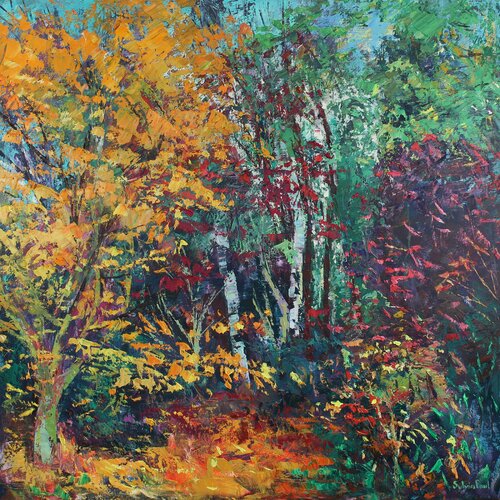 Rich Colours of Fall di Sylvia Paul, Pittura in vendita su Singulart