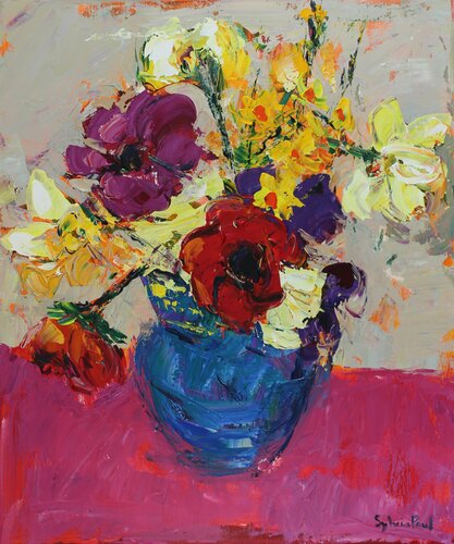 Spring Garden Flowers von Sylvia Paul, Malerei kaufen auf Singulart