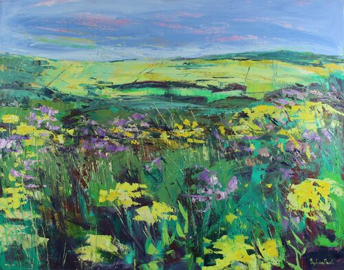 Sunlit Hillside di Sylvia Paul, Pittura in vendita su Singulart