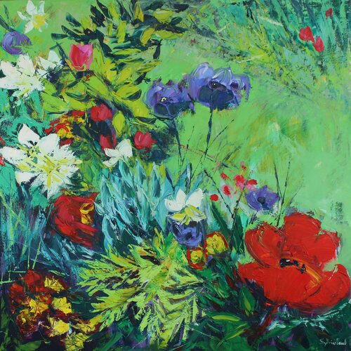 Vibrant Spring Garden di Sylvia Paul, Pittura in vendita su Singulart