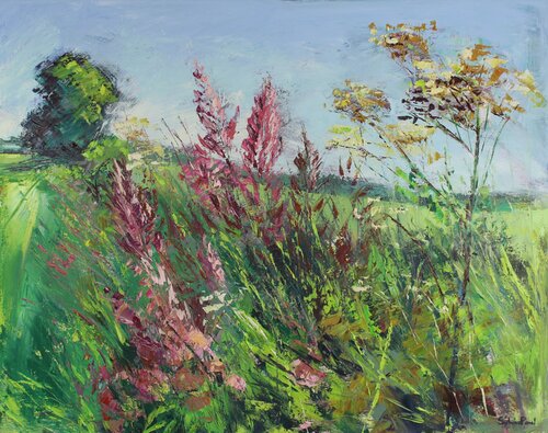 Country Footpath in Early Summer di Sylvia Paul, Pittura in vendita su Singulart