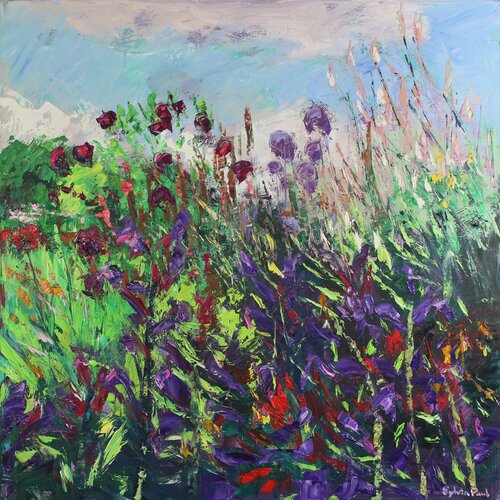 Garden in August van Sylvia Paul, Schilderij te koop op Singulart