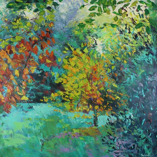 Catching Autumn Light di Sylvia Paul, Pittura in vendita su Singulart