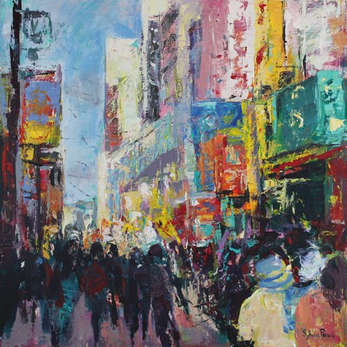 Busy Day Tokyo van Sylvia Paul, Schilderij te koop op Singulart