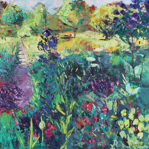 Monet's Garden Path di Sylvia Paul, Pittura in vendita su Singulart