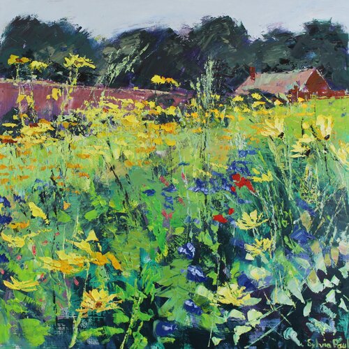 Beyond the Meadow van Sylvia Paul, Schilderij te koop op Singulart