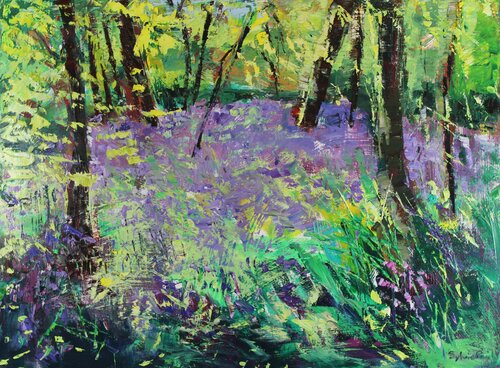 Fragrant Bluebells van Sylvia Paul, Schilderij te koop op Singulart