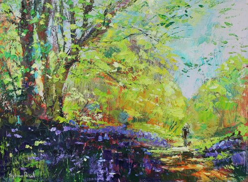 A Walk in the Woods di Sylvia Paul, Pittura in vendita su Singulart