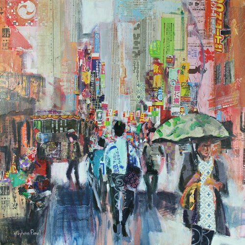 Tokyo Parasol di Sylvia Paul, Pittura in vendita su Singulart