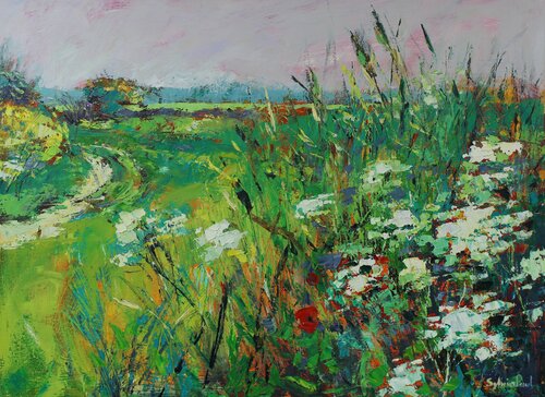 The First Poppy di Sylvia Paul, Pittura in vendita su Singulart