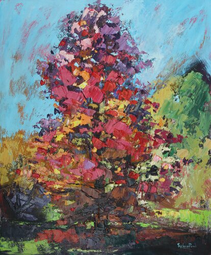 Liquidambar Styraciflua di Sylvia Paul, Pittura in vendita su Singulart